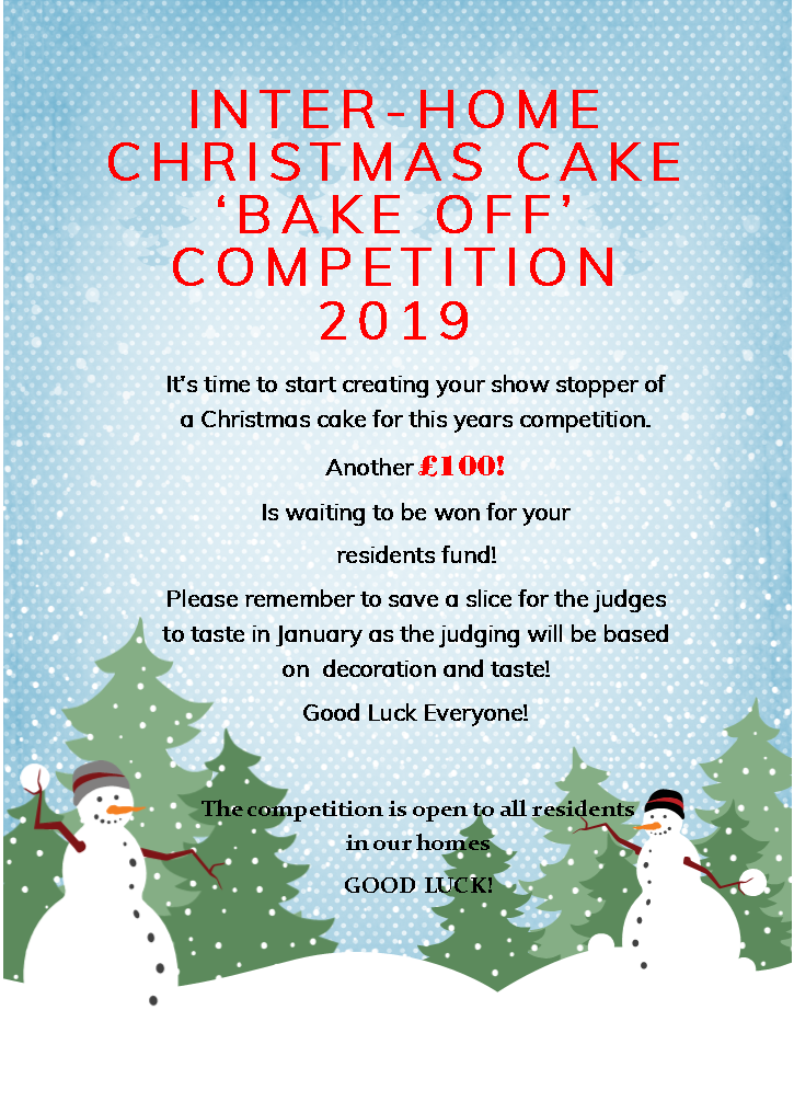 Inter -Home Christmas Cake Competition Image